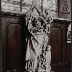 Photo G. Lancelot, 19e s., sd, statue Vierge au donateur chapelle